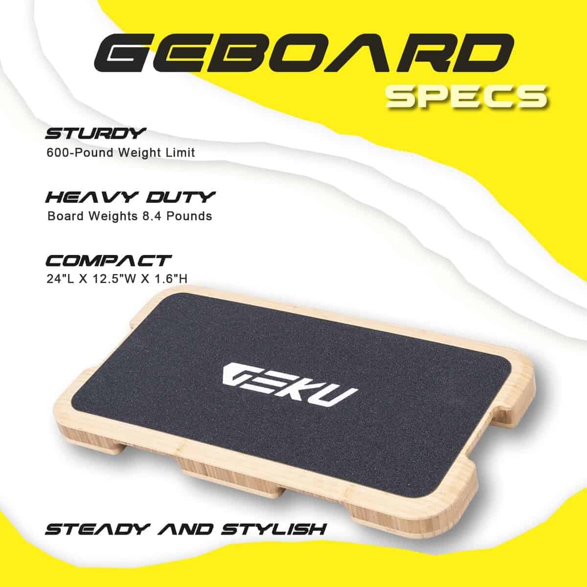 Tablero de ejercicios de fitness de bambú GEKU FIT para - Imagen 3