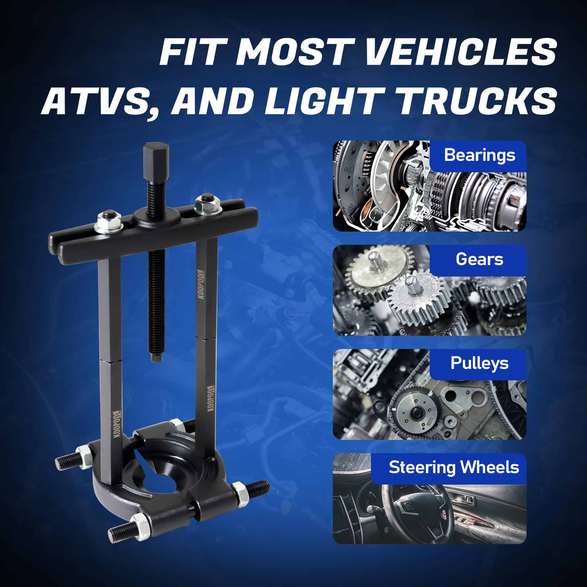 Kit de Extractor y Separador de Rodamientos KOOPOOL, Juego - Imagen 7