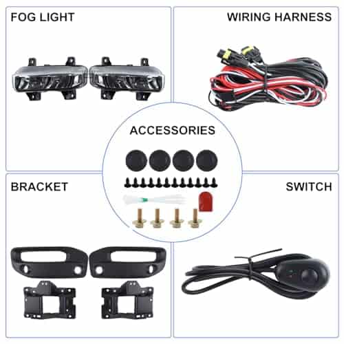 Conjunto de luces antiniebla LED AOKAILI con soporte de - Imagen 6