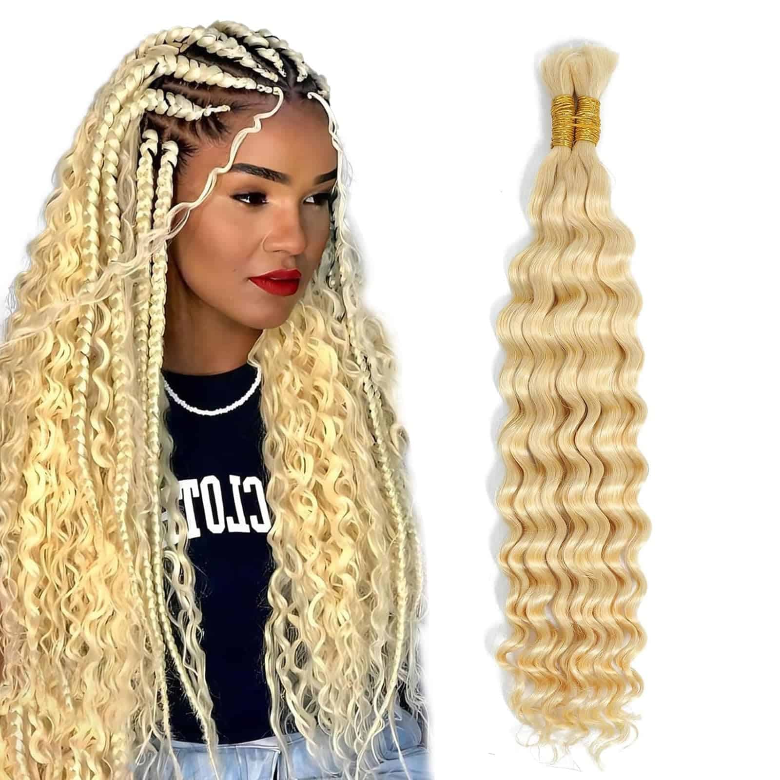 Cabello Humano para Trenzas 24 pulgadas, 1 Bundle, Rubia