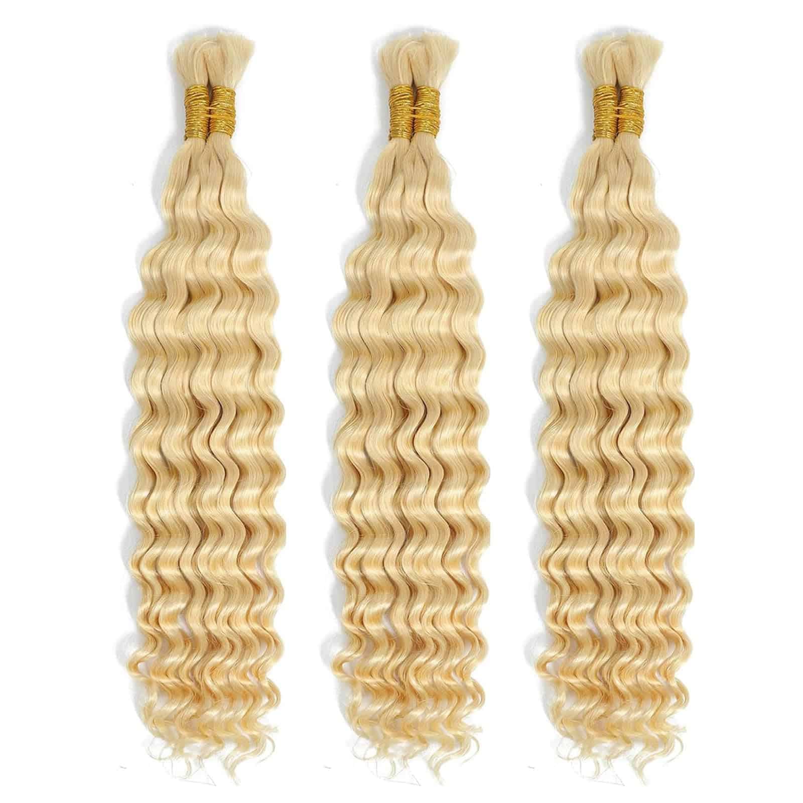 Cabello Humano para Trenzas 24 pulgadas, 1 Bundle, Rubia - Imagen 4