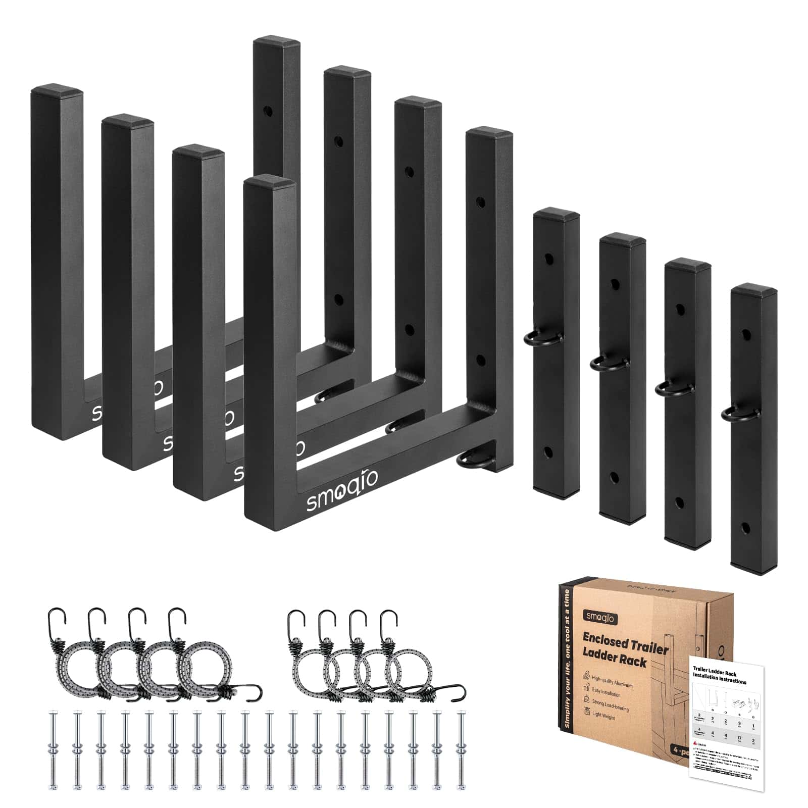 Soporte de Escalera de Aluminio SMOQIO - Carga de 400lb,