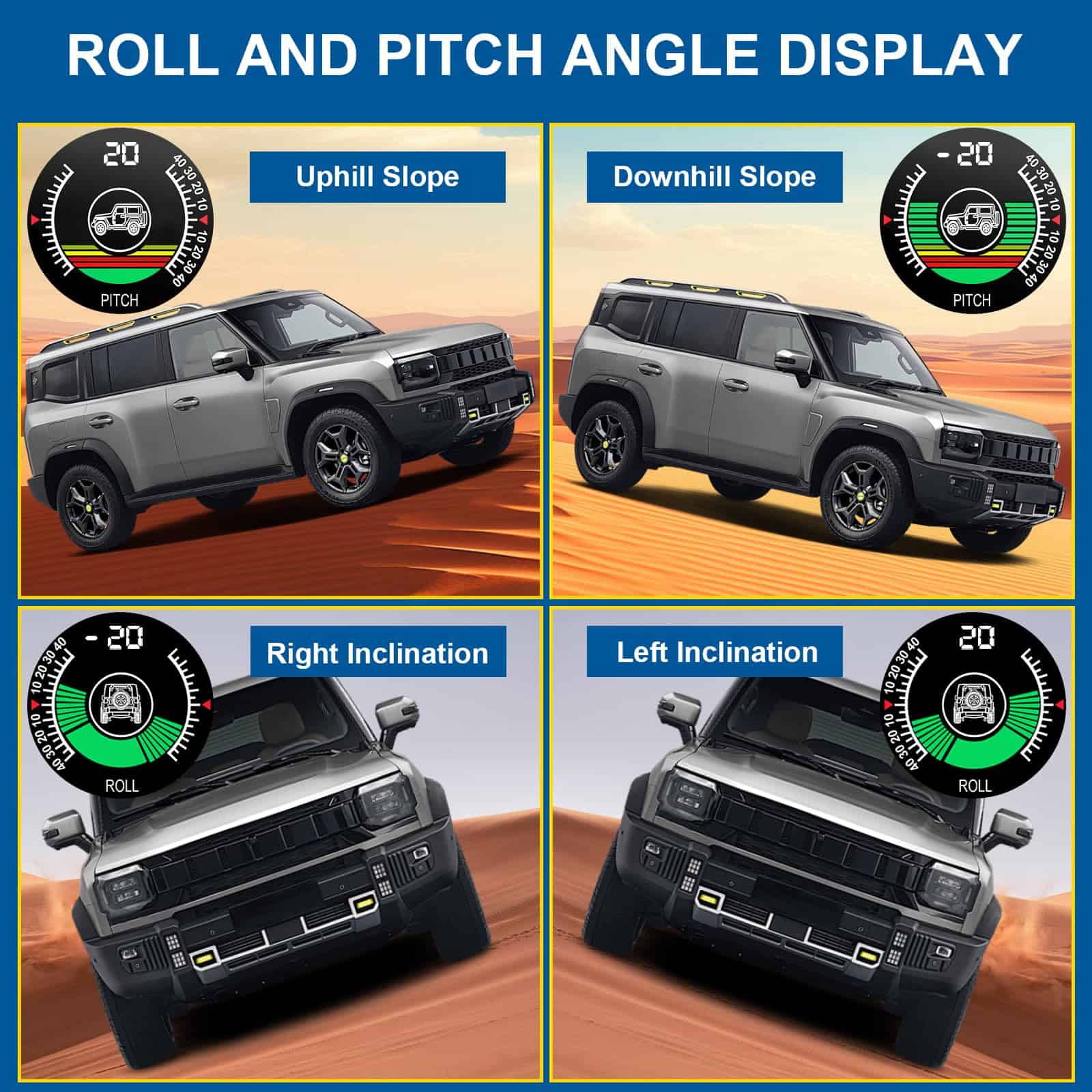 Inclinómetro para Automóviles para Conducción Todo Terreno, - Imagen 4