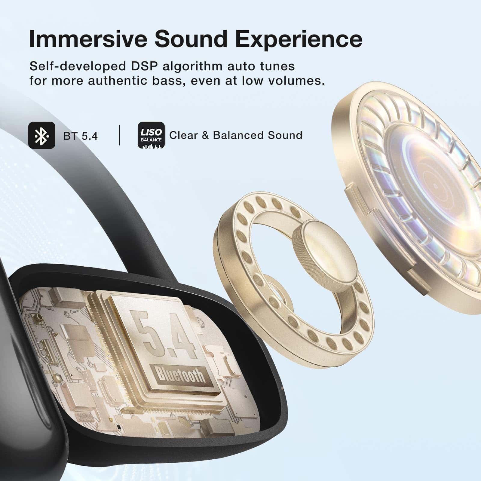 Audífonos Inalámbricos de Oído Abierto Ultra Ligeros, - Imagen 6