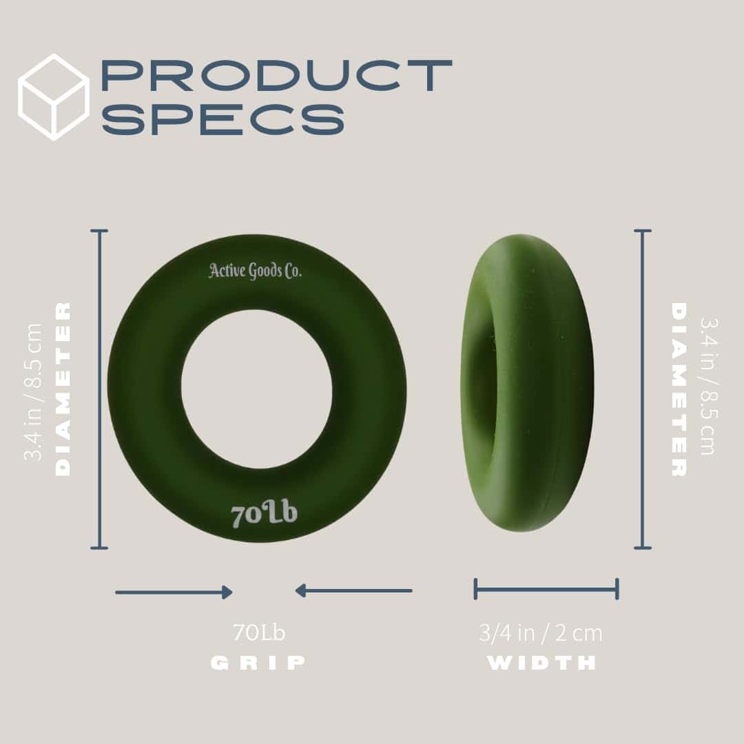 Ejercitador de mano y antebrazo de ActiveGoodsCo - Anillo - Imagen 3