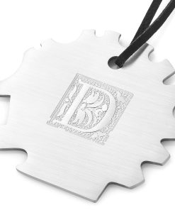 Raspador de Parrilla con Iniciales Vintage en Relieve Acero