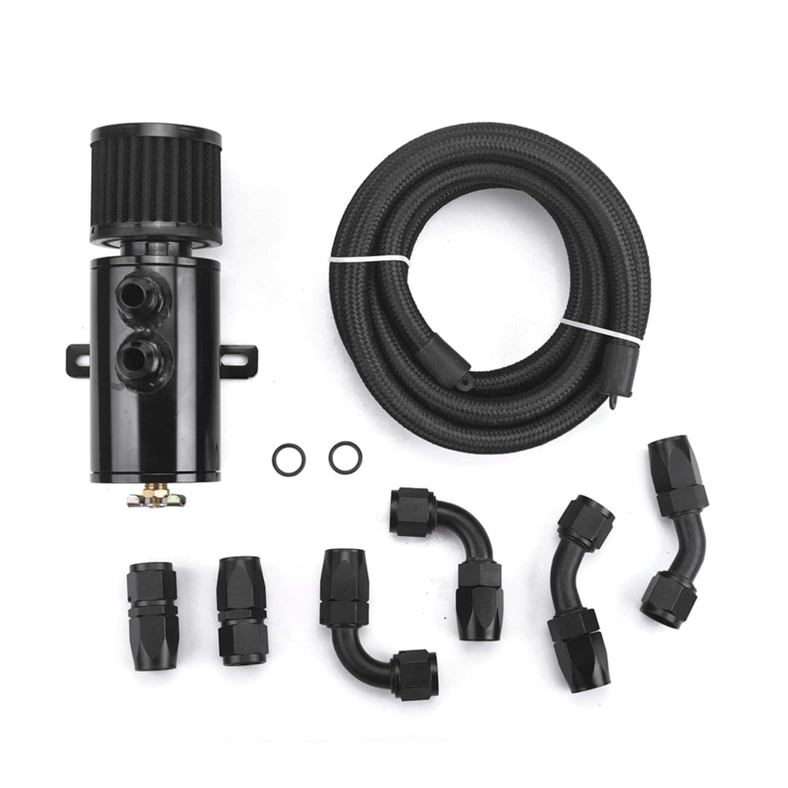 ZHSYMX 10AN Baffled Oil Catch Can con Filtro Respiradero 2