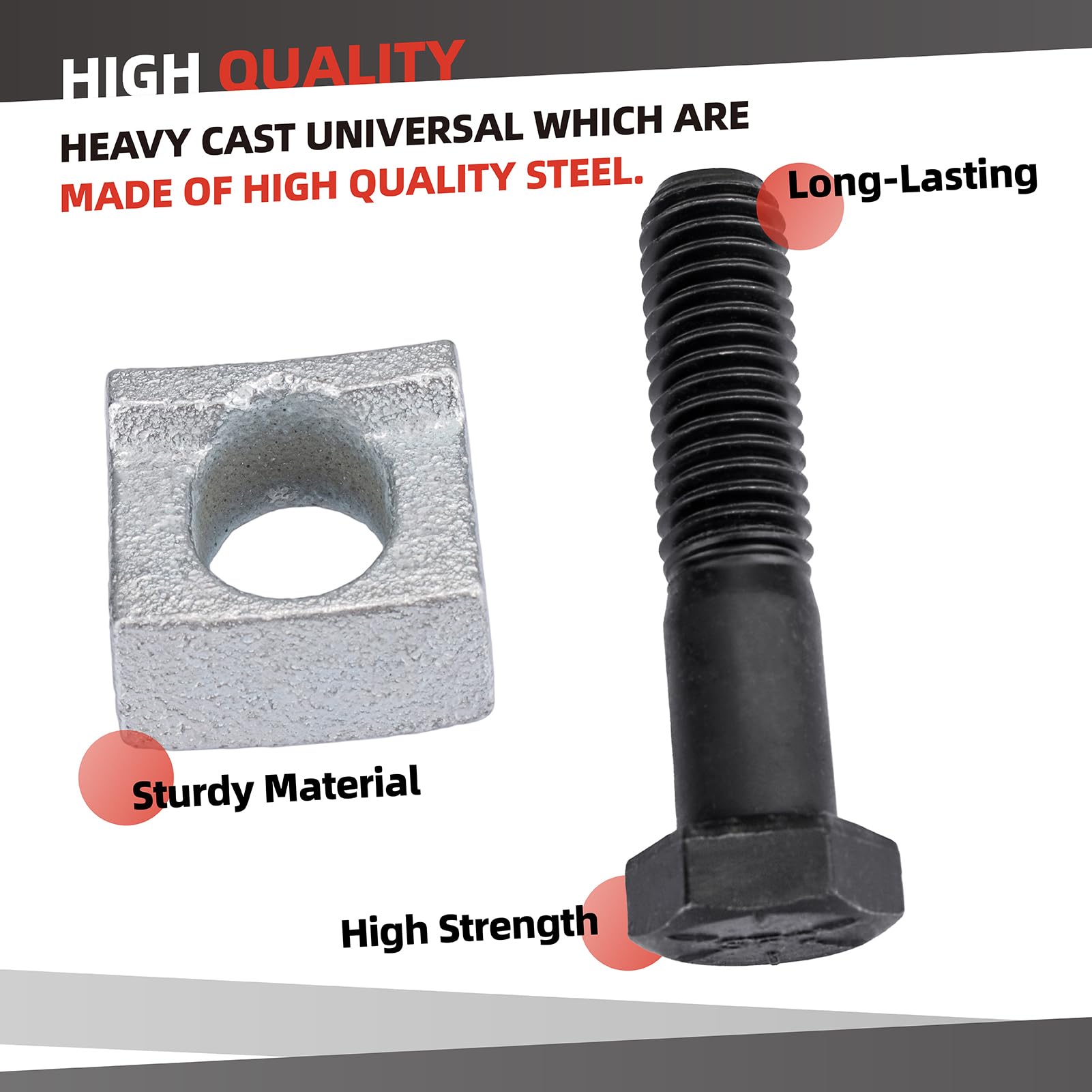 10 Pack de Pernos y Abrazaderas para Ruedas de Remolque - Imagen 4