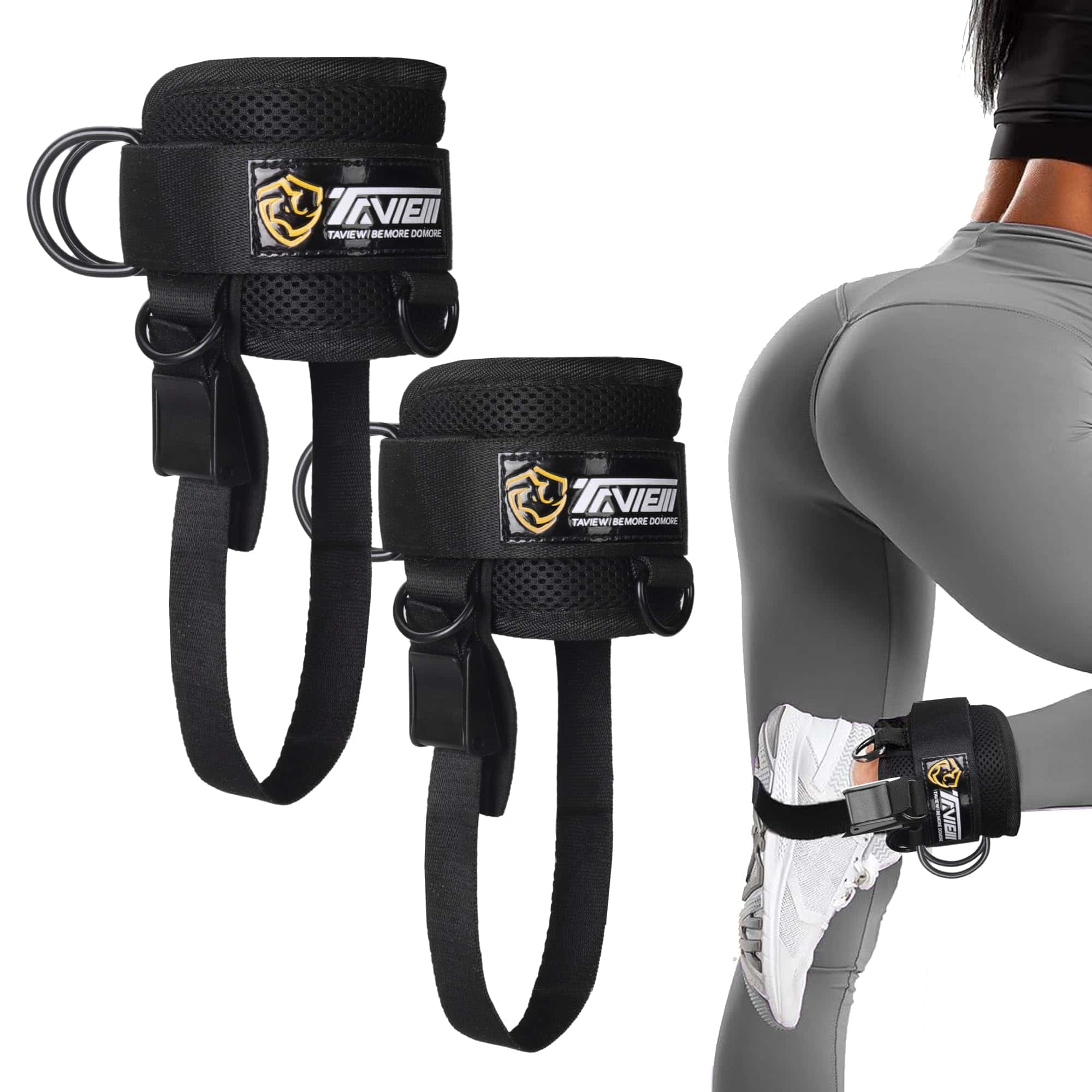 TAVIEW Tobilleras de Cable para Máquina de Gimnasio -