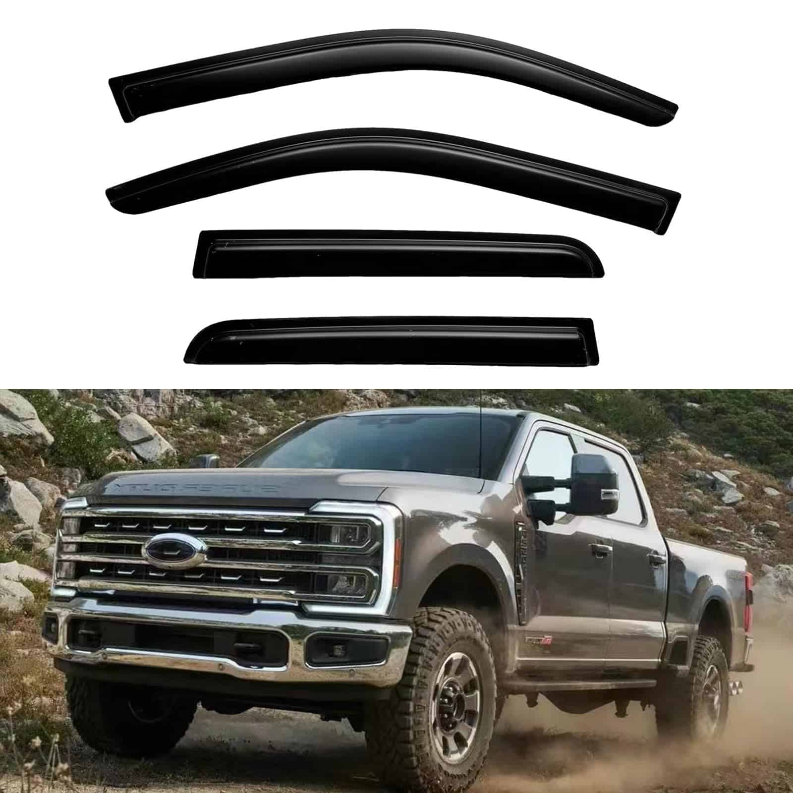 EIUHMOU Viseras de Ventanas Guardabarros para Ford F250