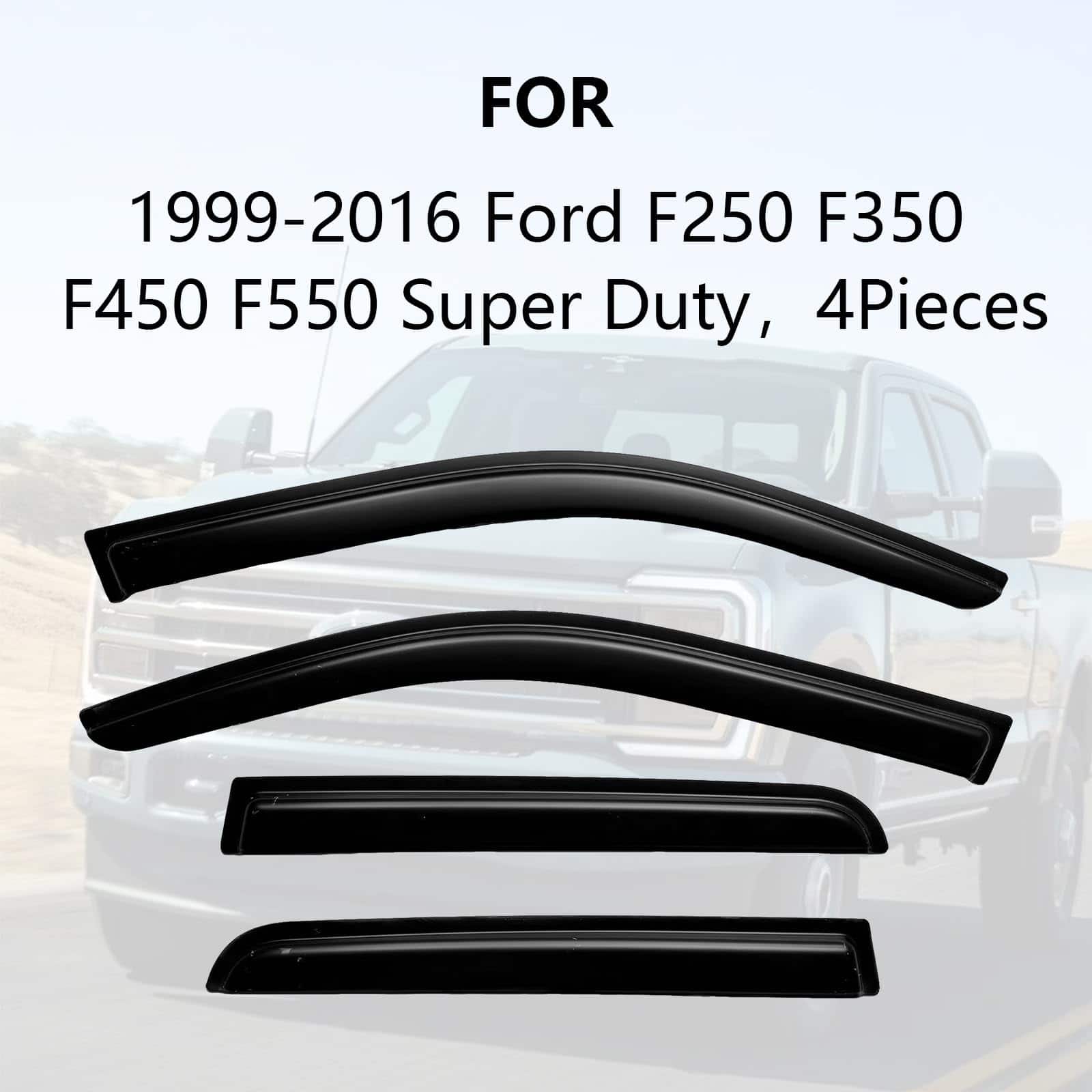 EIUHMOU Viseras de Ventanas Guardabarros para Ford F250 - Imagen 4