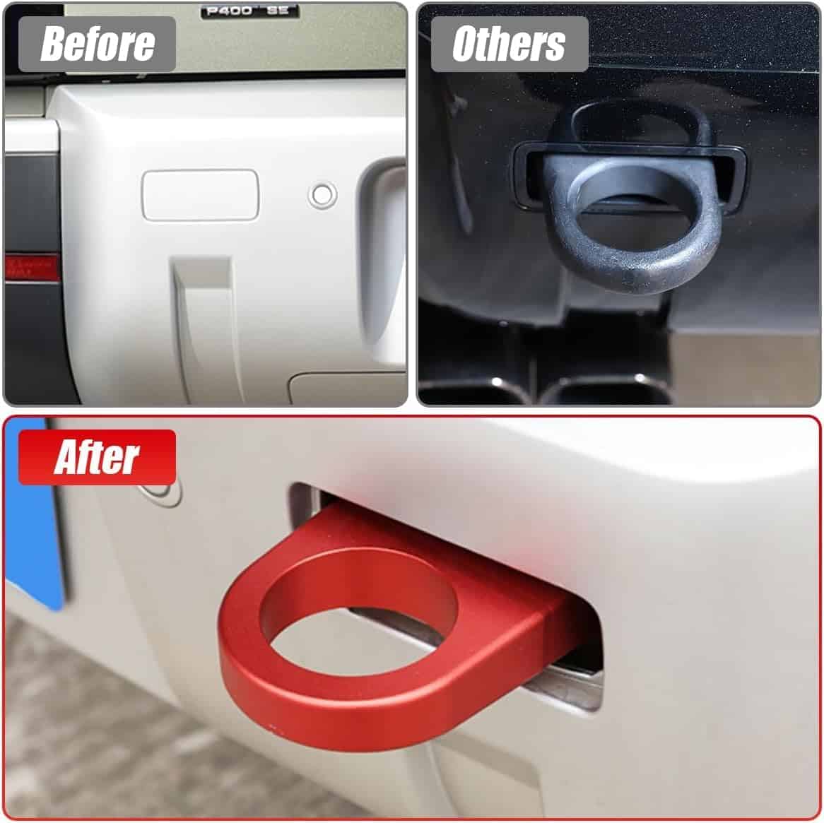 2PCS Gancho de Remolque para Parachoques Trasero Compatible - Imagen 5