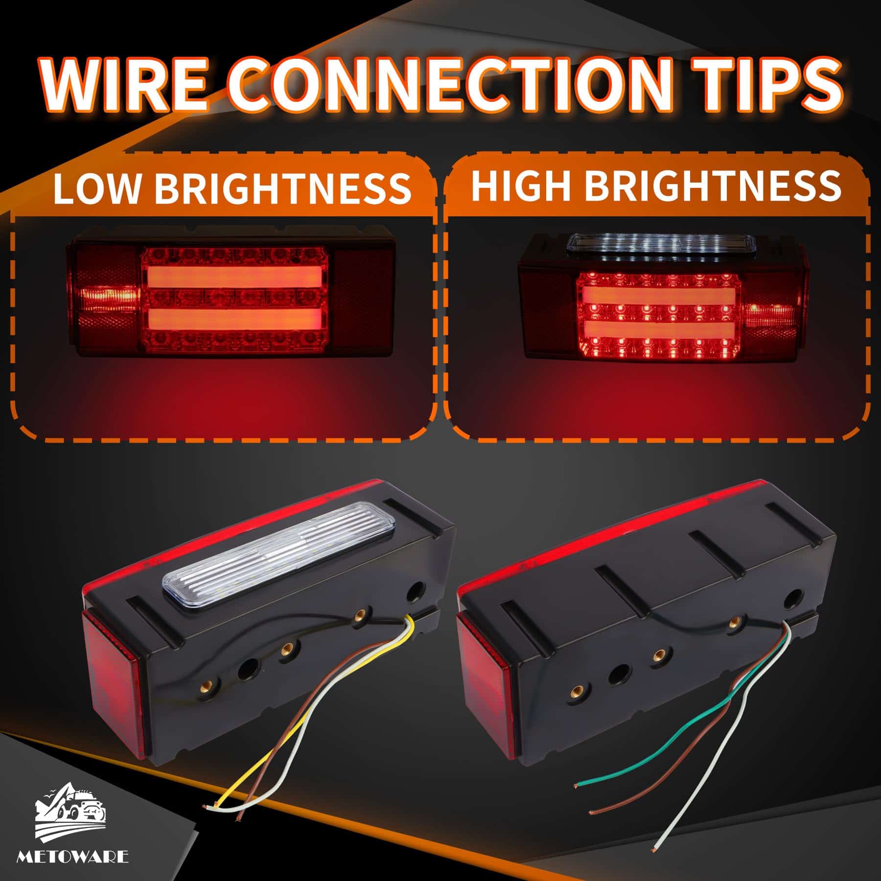 Juego de Luces LED Sumergibles para Remolque METOWARE 12V, - Imagen 5