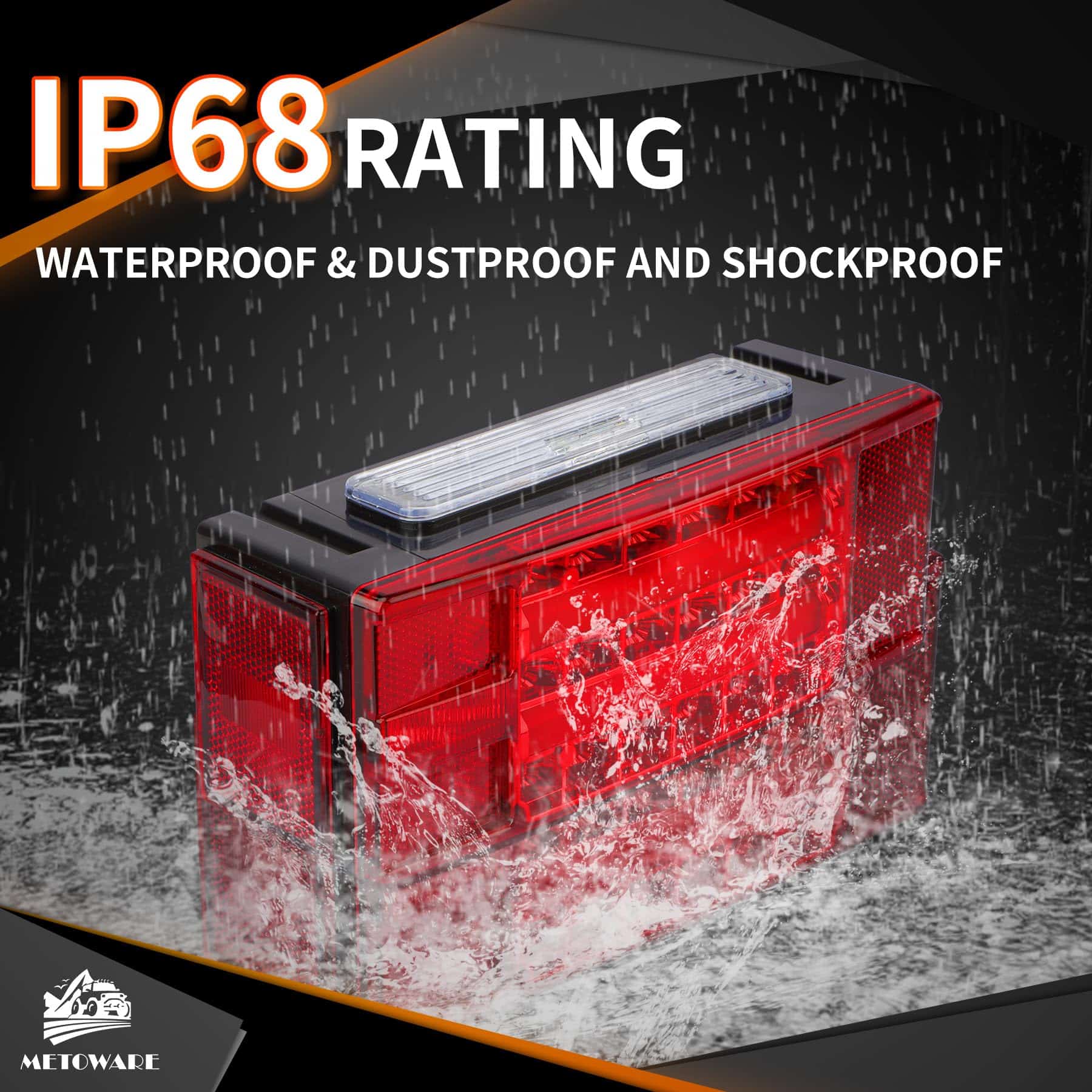 Juego de Luces LED Sumergibles para Remolque METOWARE 12V, - Imagen 4