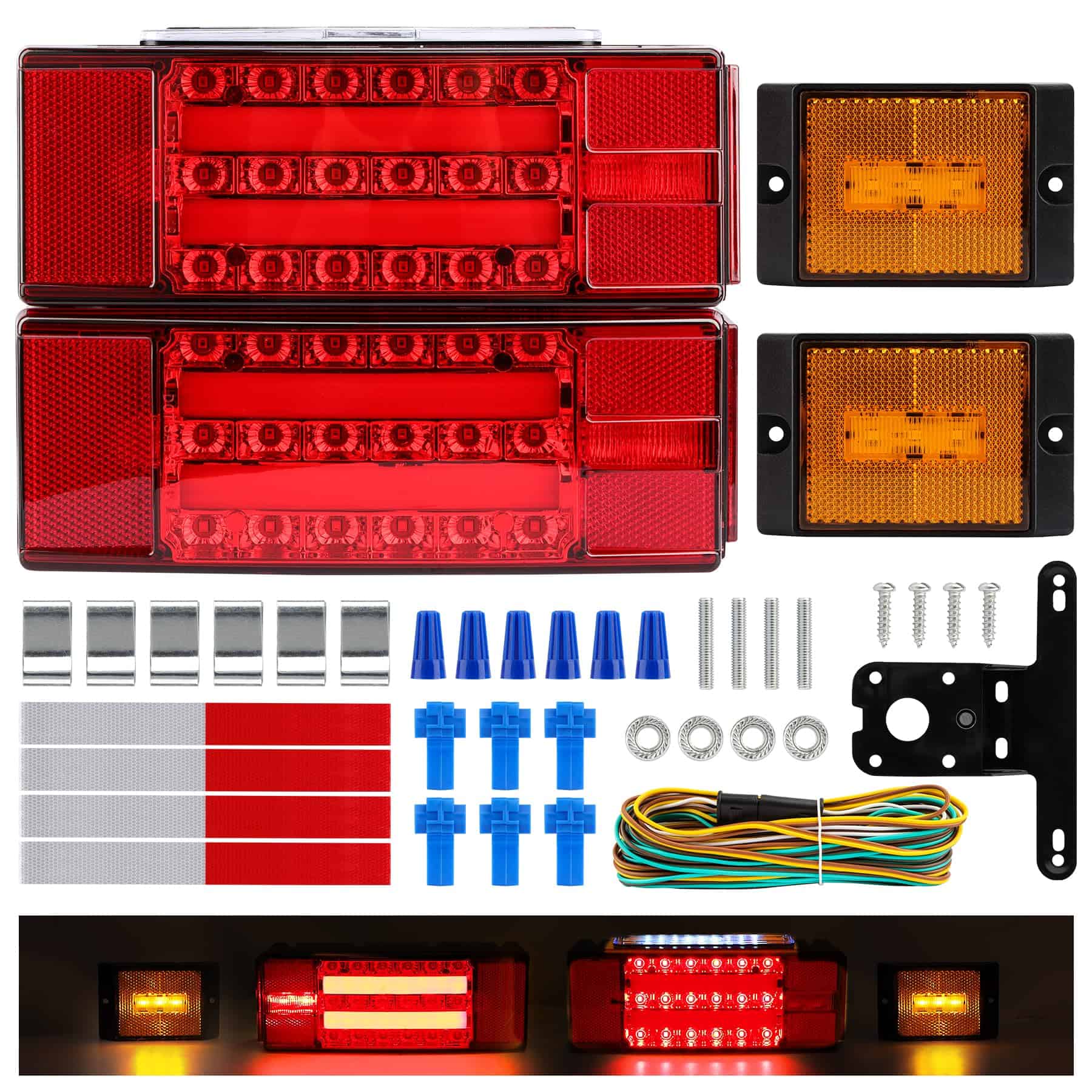 Juego de Luces LED Sumergibles para Remolque METOWARE 12V,