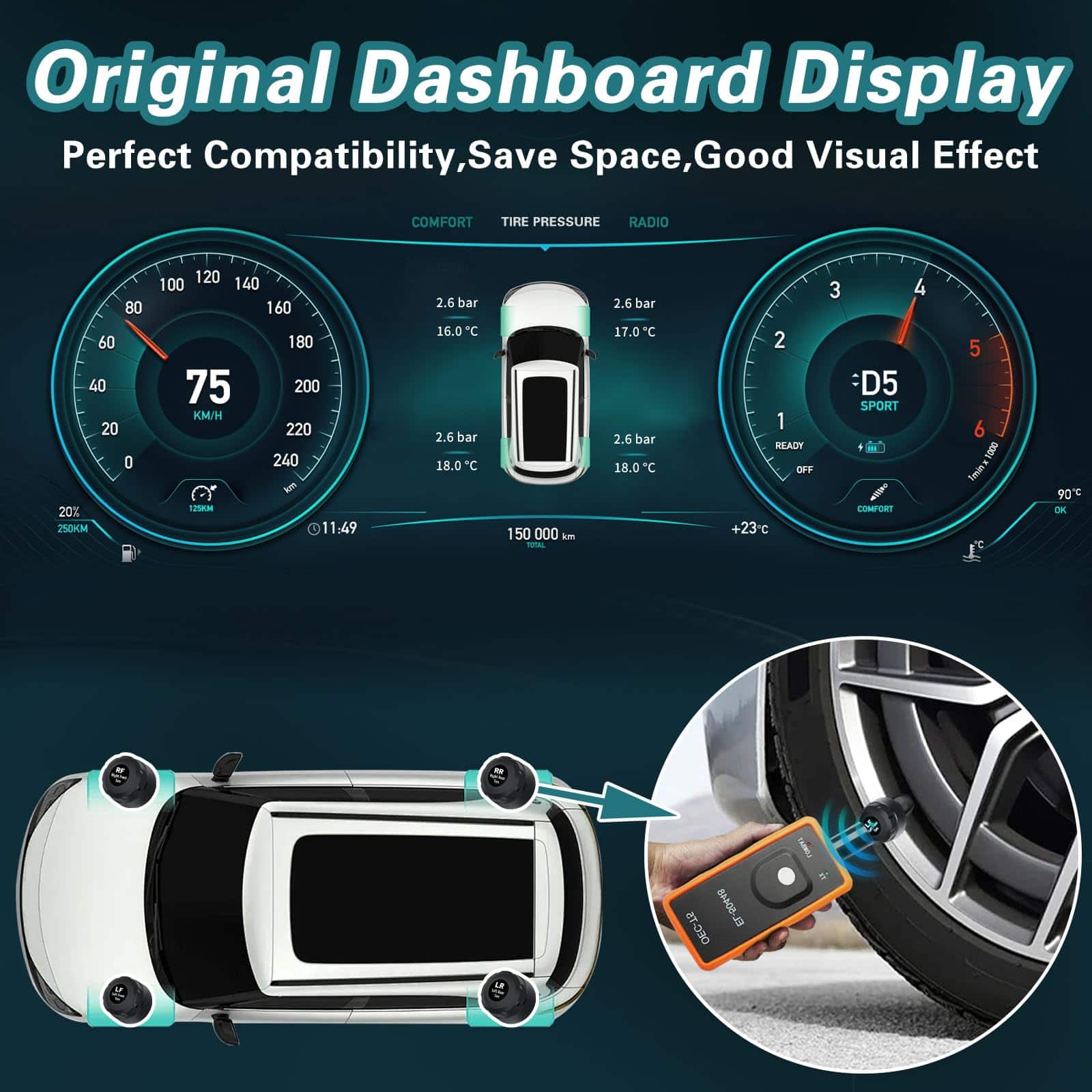 Sensor de presión de neumáticos Masoll para GM Chevy - Imagen 3