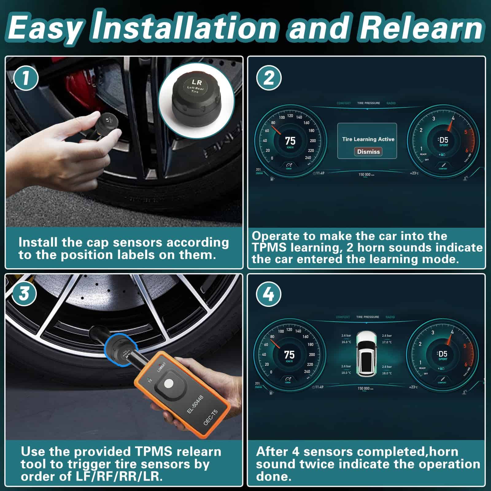 Sensor de presión de neumáticos Masoll para GM Chevy - Imagen 6