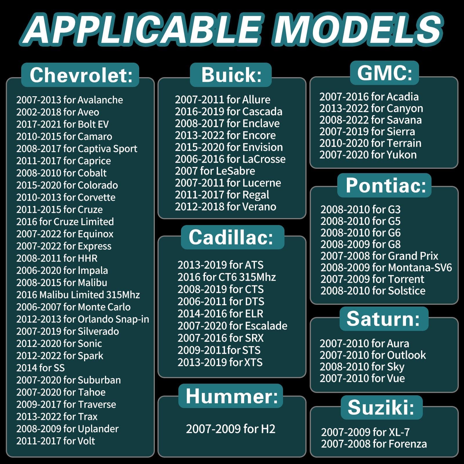 Sensor de presión de neumáticos Masoll para GM Chevy - Imagen 4