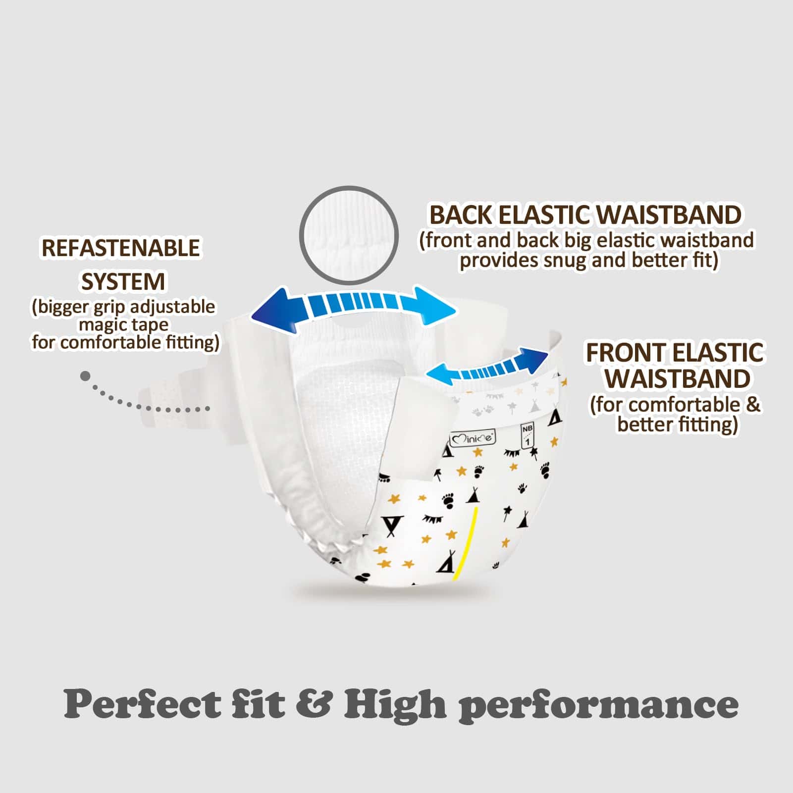 Pañales para Bebé Minime - Talla 1, Recién Nacido (6-11 - Imagen 6