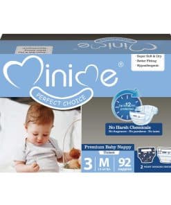 Pañales para Bebé Minime - Talla 3 (13-24 lbs), Mediano, 92