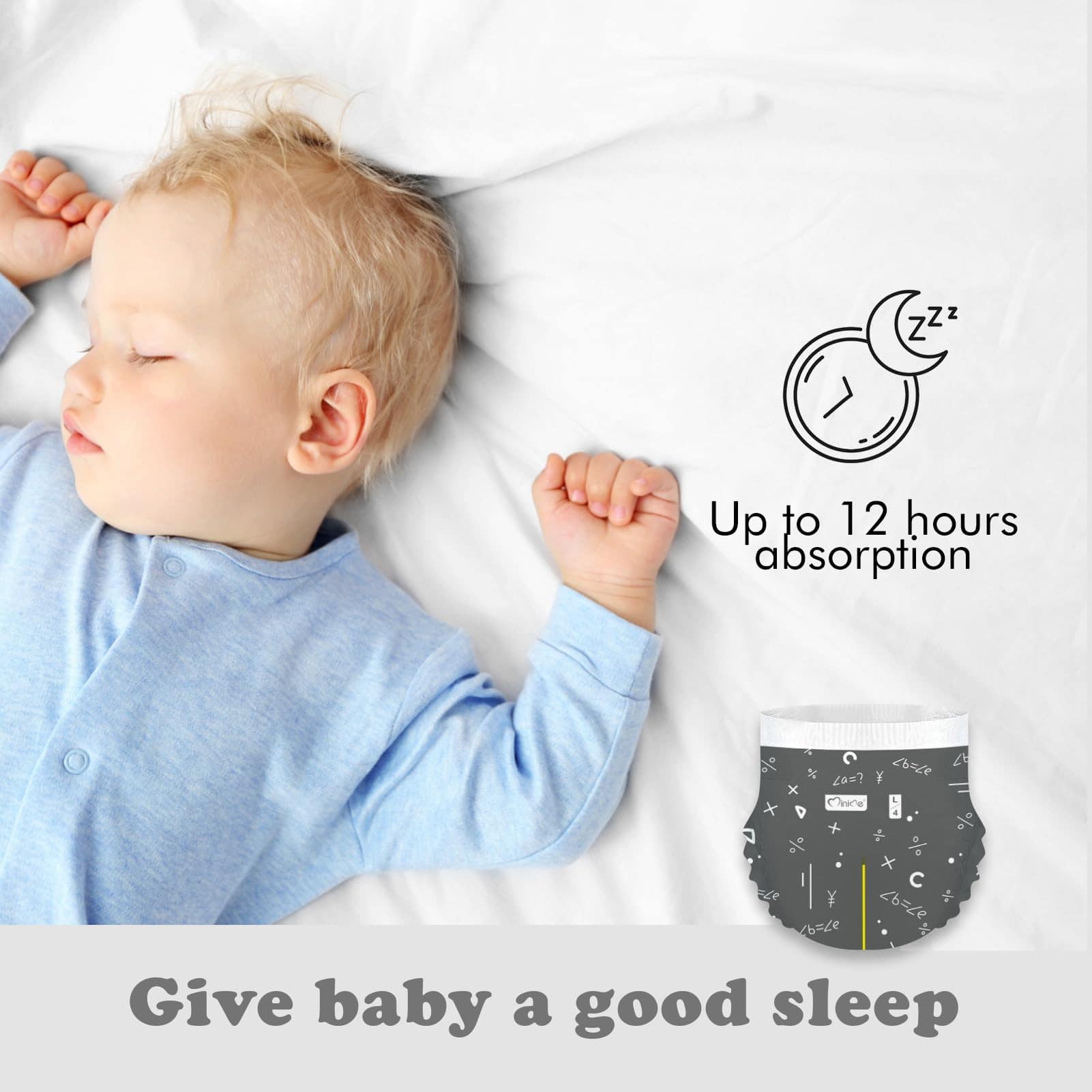 Pañales para Bebé Minime - Talla 4 (22-33 lbs), Grande, 76 - Imagen 9