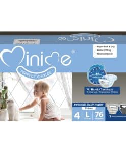 Pañales para Bebé Minime - Talla 4 (22-33 lbs), Grande, 76