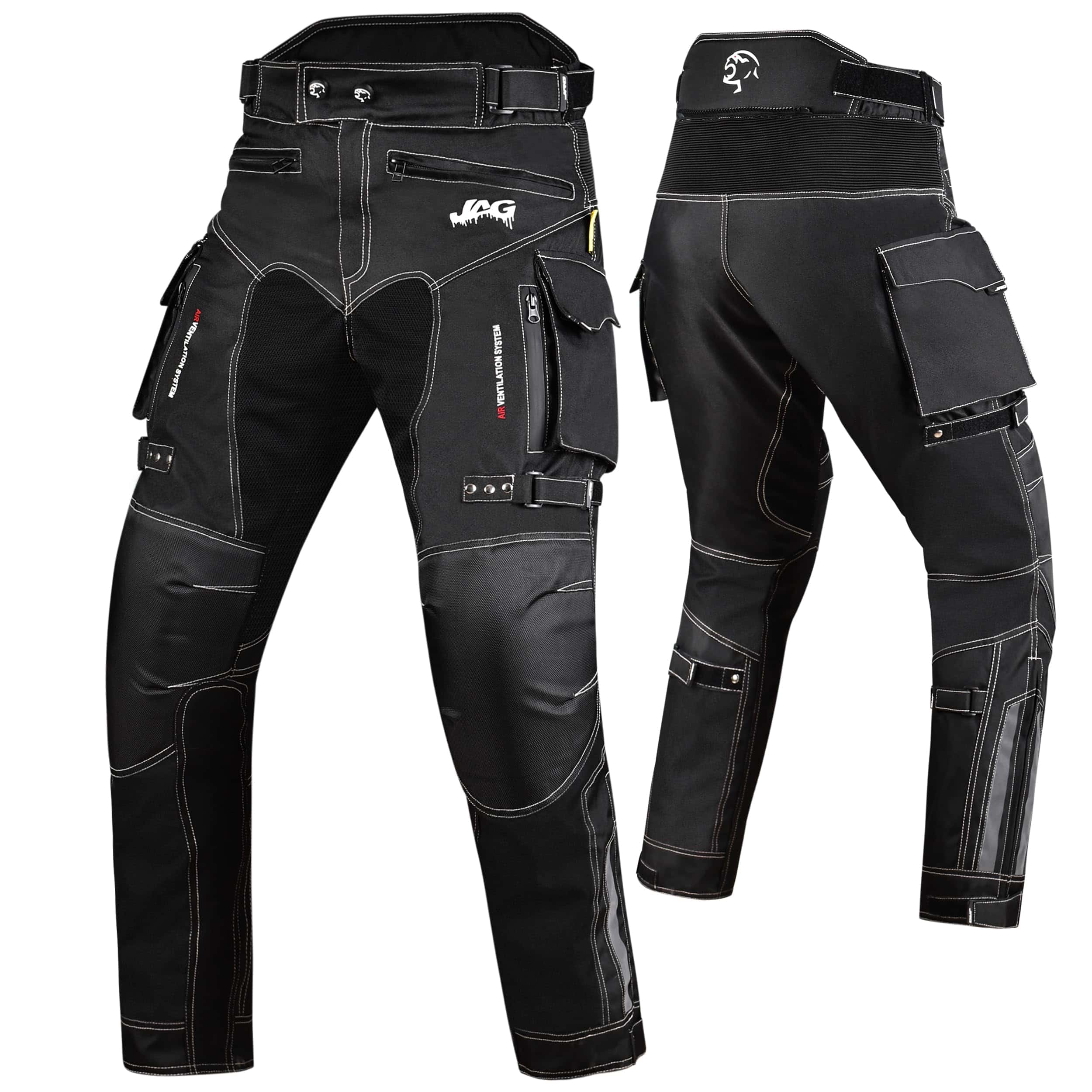 Pantalones de Protección para Motocicleta JAG -Negro