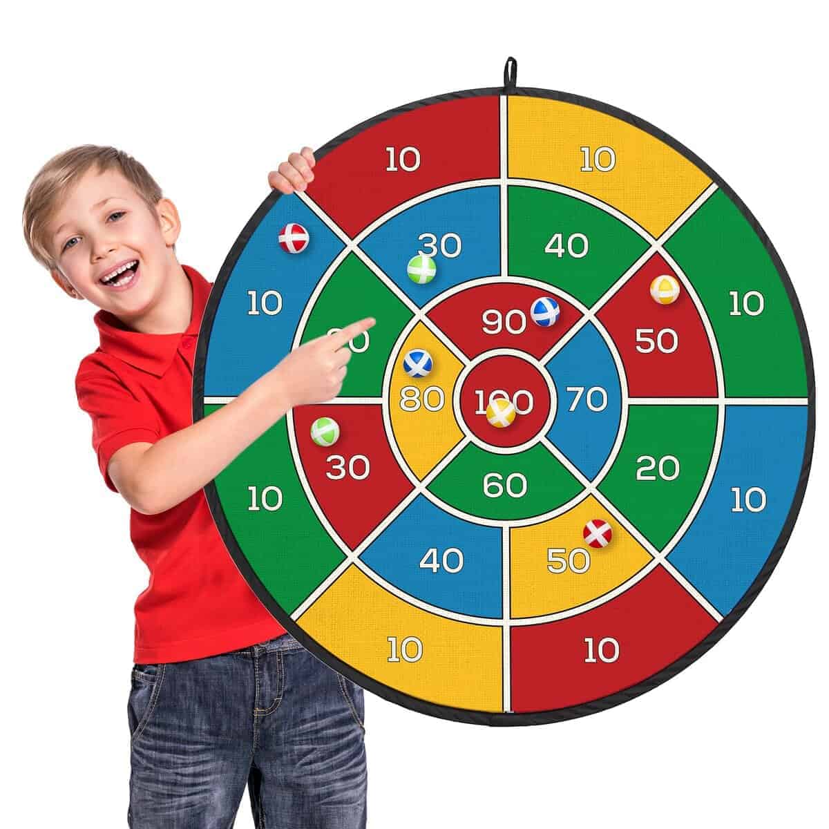 Tablero de dardos grande Playbees para niños 29 pulgadas