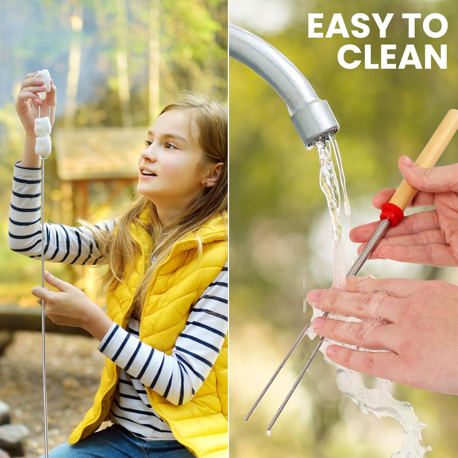 Zulay Palitos Resistentes para Malvaviscos para Fogata - Imagen 8