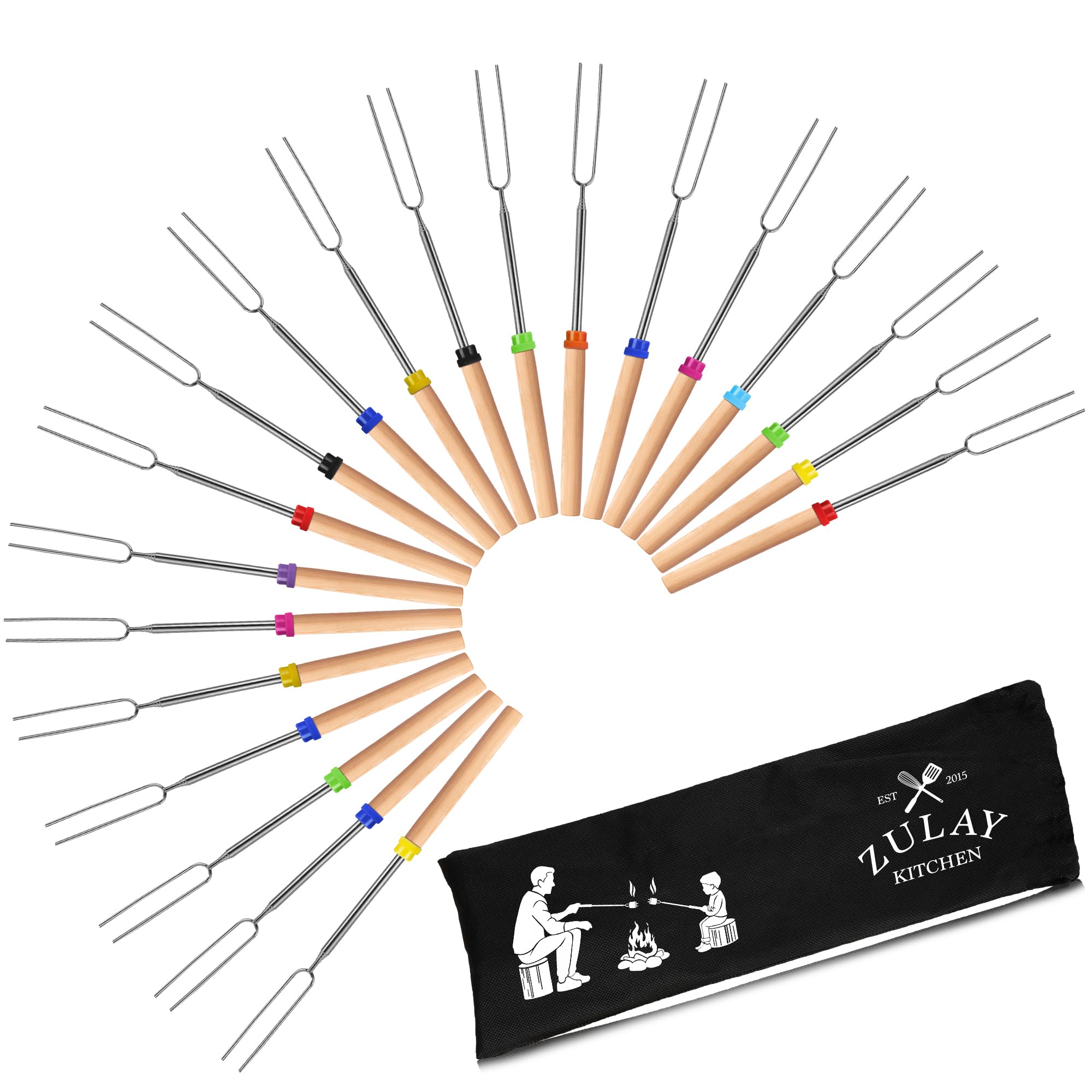 Zulay Palitos Resistentes para Malvaviscos para Fogata