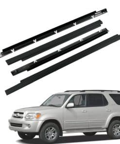Flynsu Front & Rear Weatherstrip Door Window Molding Trim