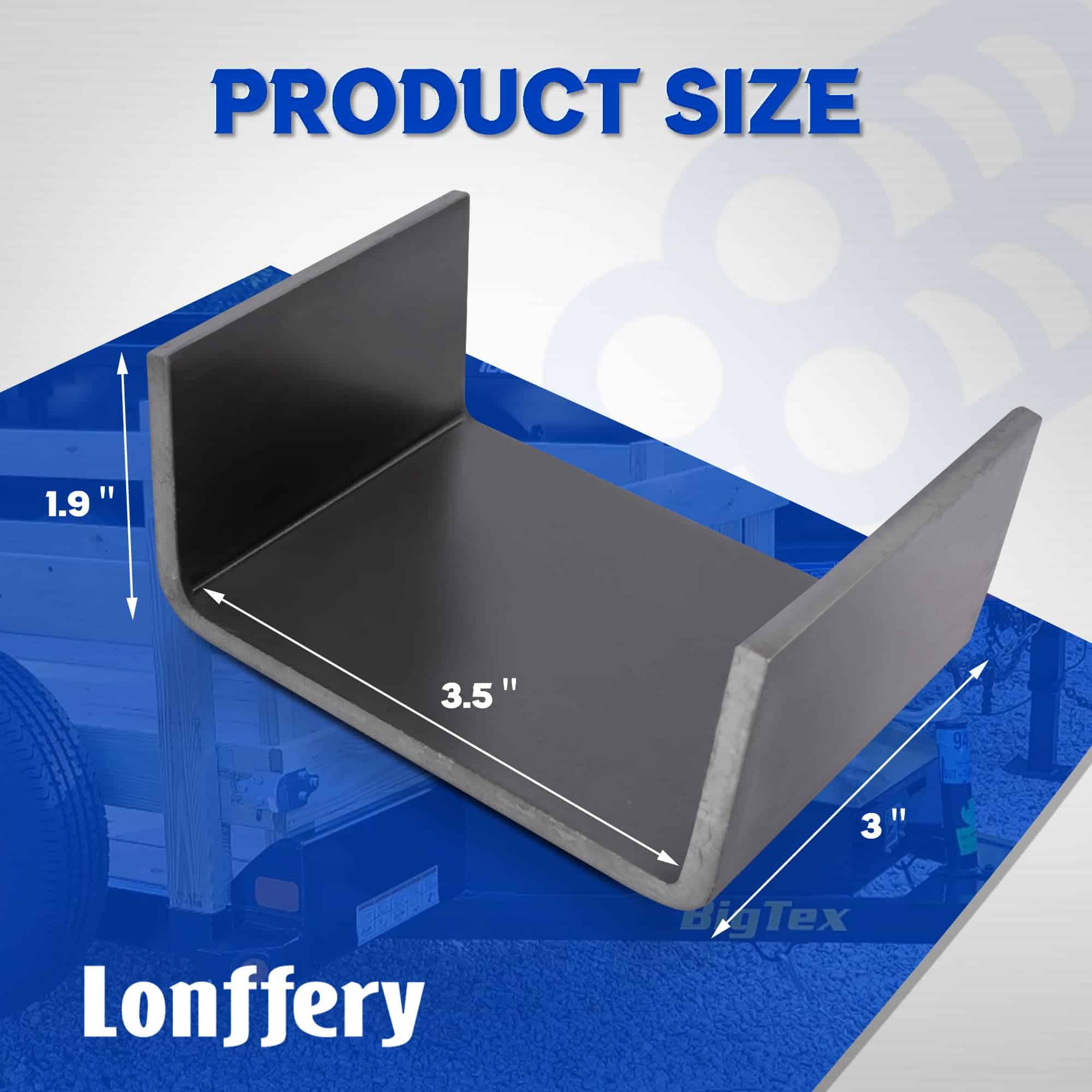 Lonffery 2x4 Acero Bolsillo de Barandilla para Remolque - - Imagen 7