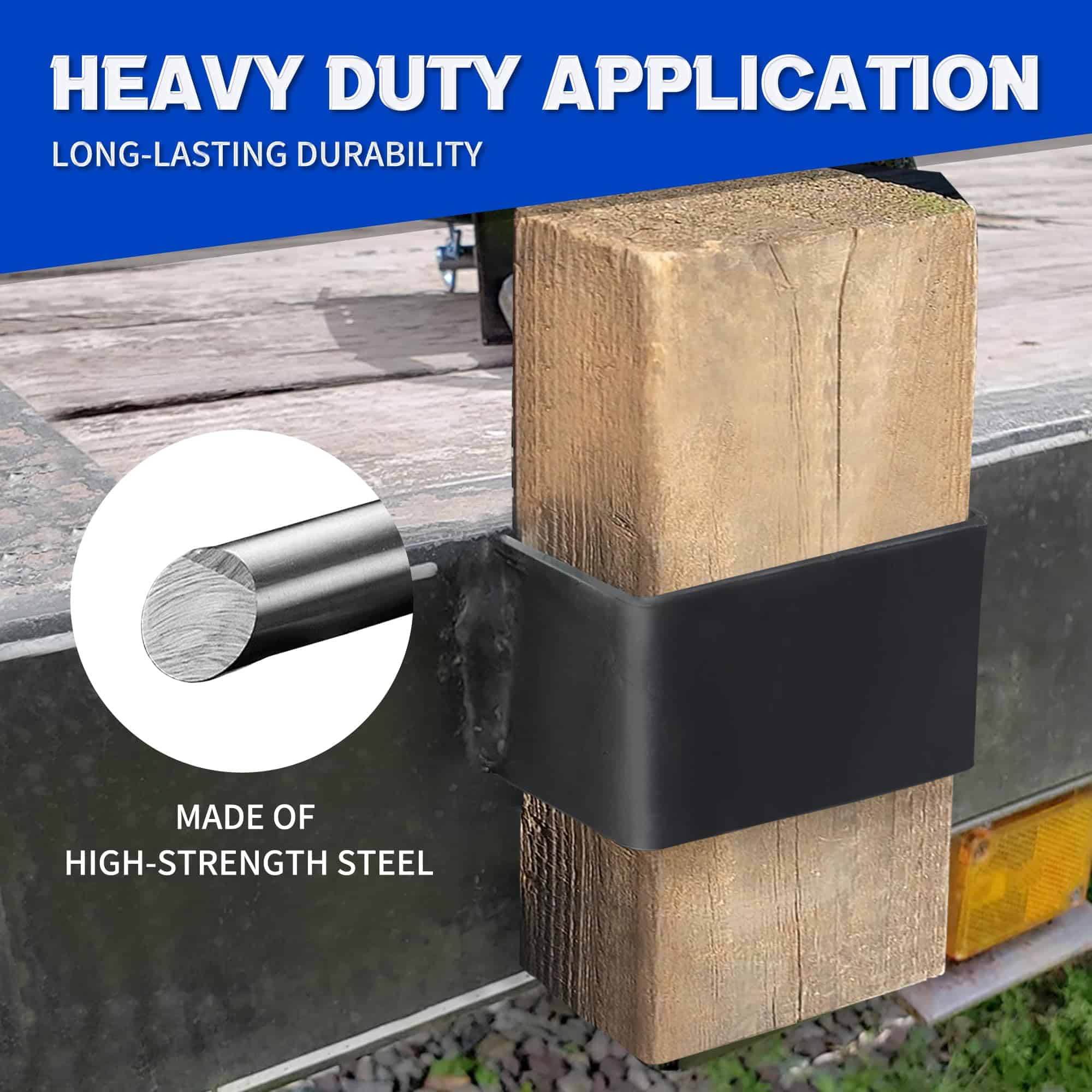 Lonffery 2x4 Acero Bolsillo de Barandilla para Remolque - - Imagen 4