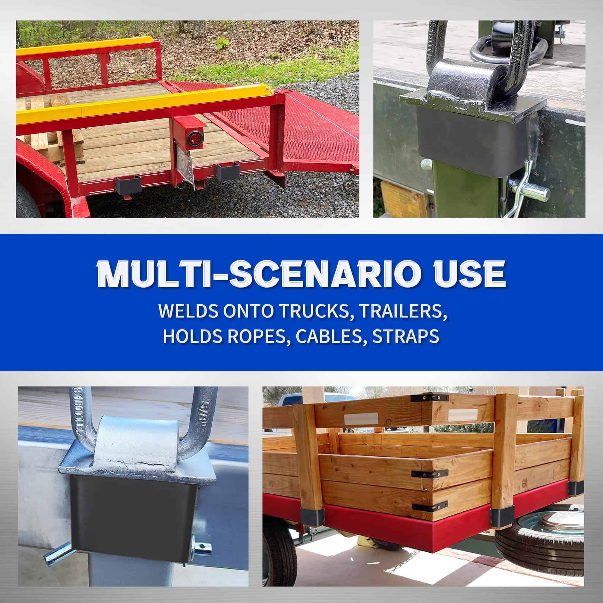 Lonffery 2x4 Acero Bolsillo de Barandilla para Remolque - - Imagen 5