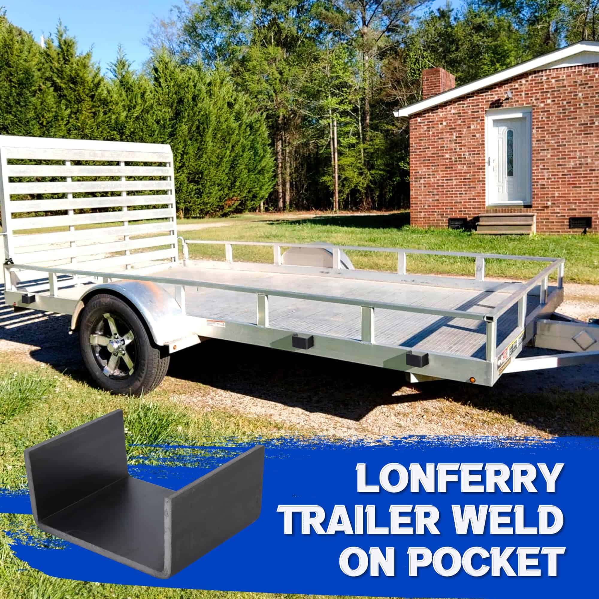 Lonffery 2x4 Acero Bolsillo de Barandilla para Remolque - - Imagen 8