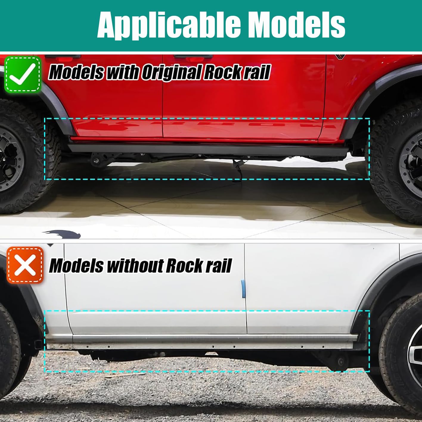 2 Pcs Escalones Laterales Compatibles con Ford Bronco 2/4 - Imagen 3