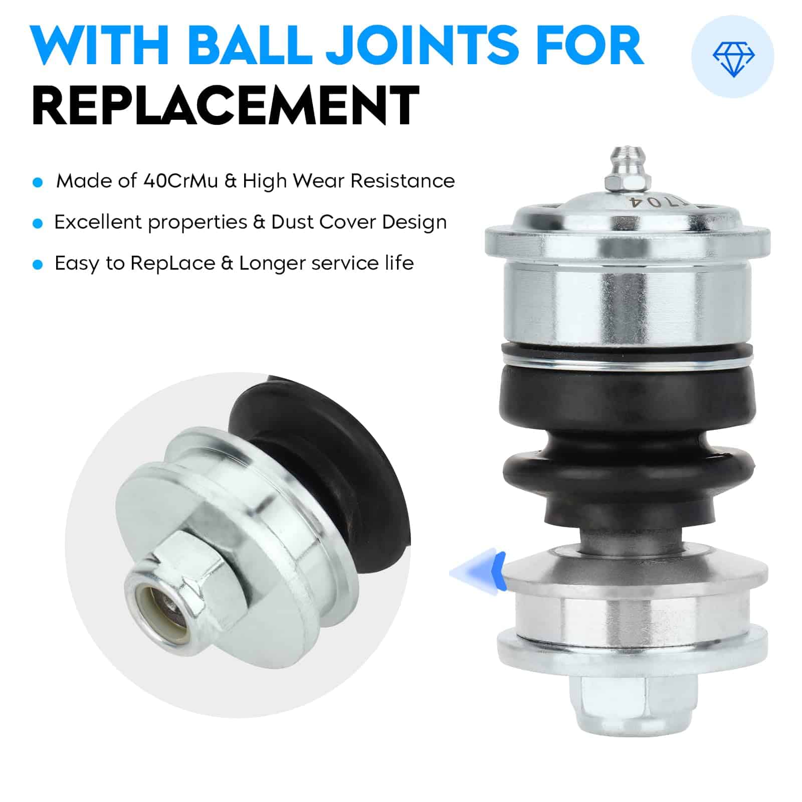 Brazos de Control Frontales Superiores Elevación 2-4" para - Imagen 7