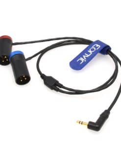 Cable Y Eonvic de 3.5mm en ángulo recto TRS a Doble XLR de
