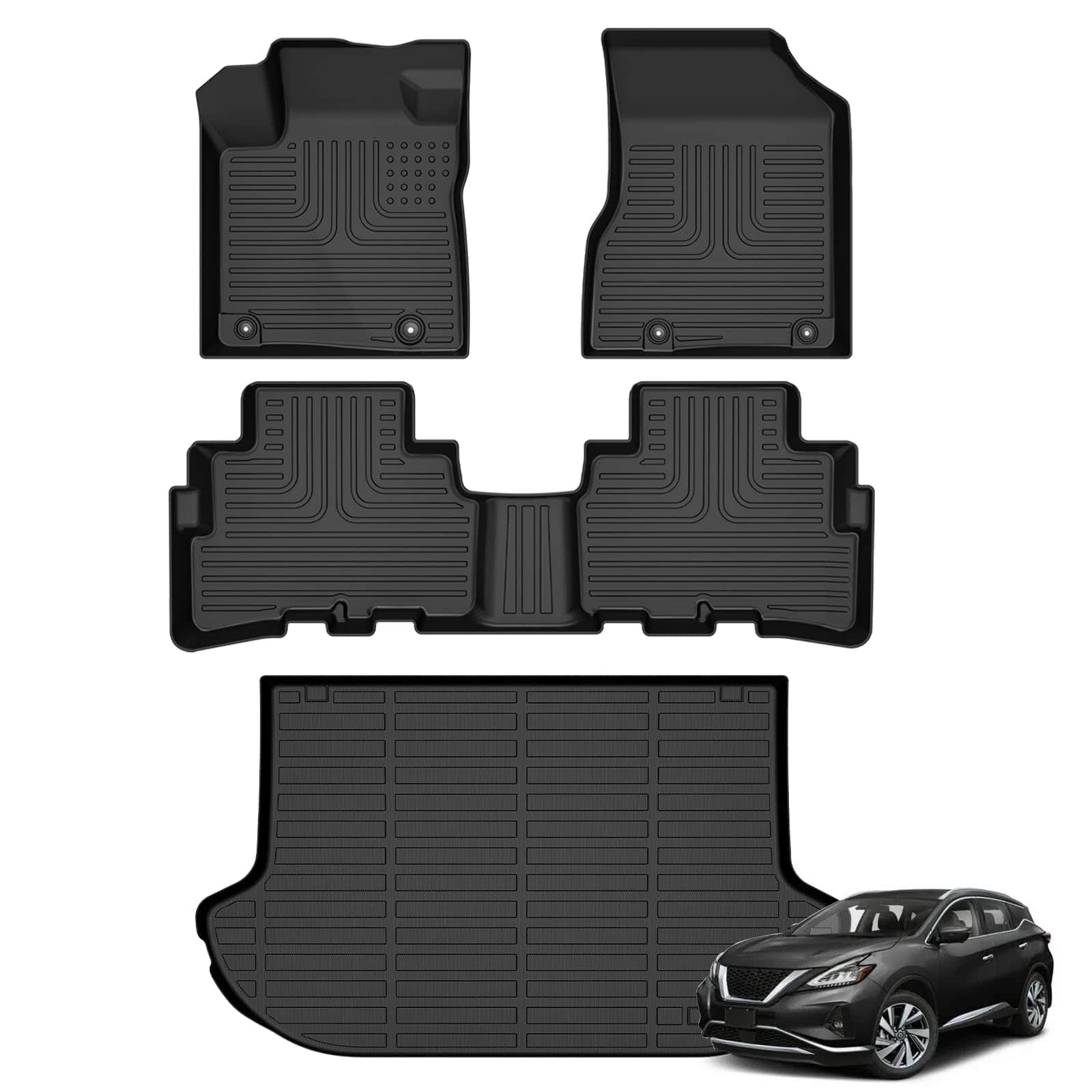 Set de tapetes y protector de maletero AZYT para Nissan