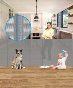 Barrera de seguridad retráctil para bebés extra alta de 42"