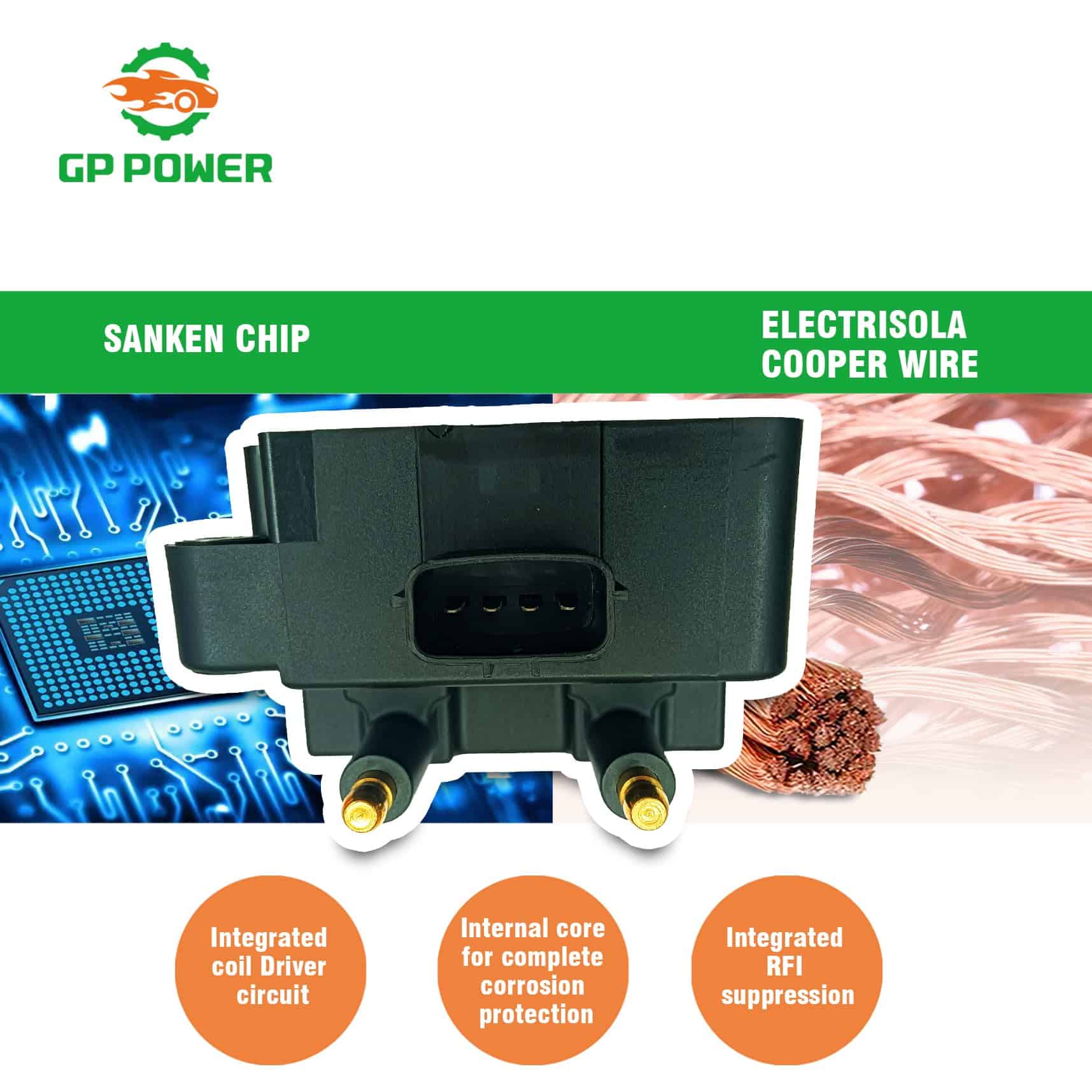 Paquete de 1 bobina de encendido GP POWER 22433-AA410 UF240 - Imagen 4