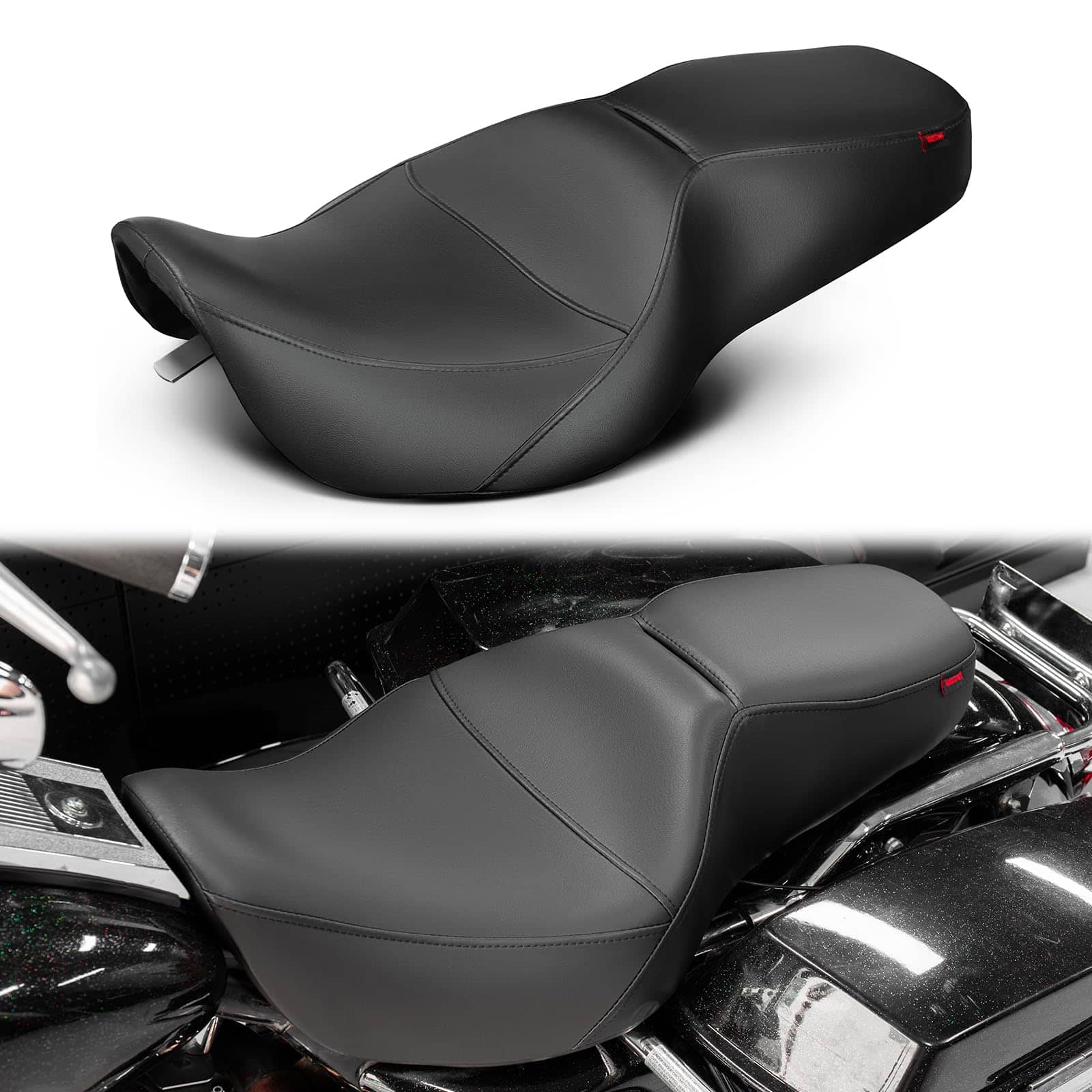Asiento de Cuero para Pasajeros de Motocicleta Compatible