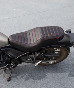 Asiento de una pieza para conductor y pasajero con patrón a