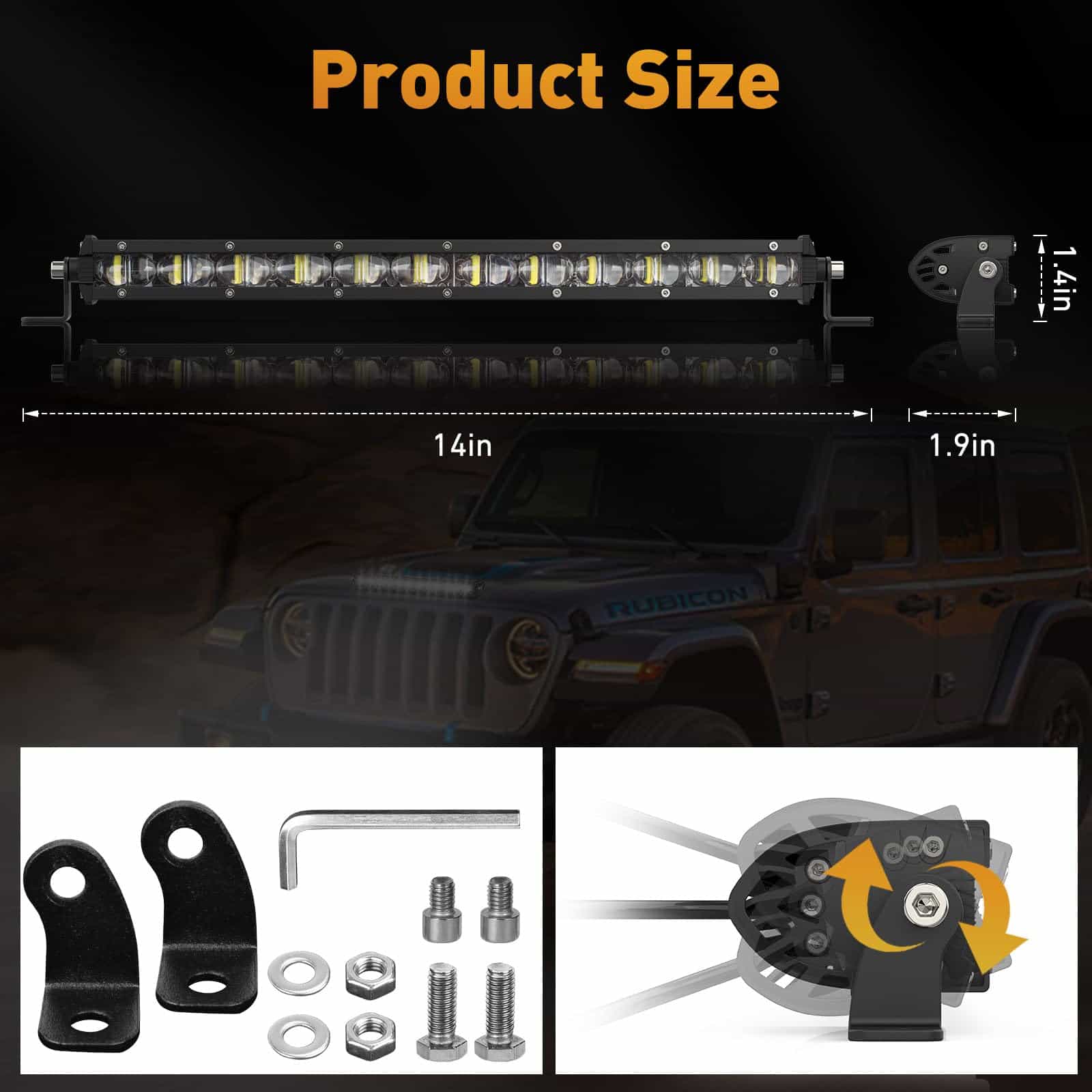 Barra de luz LED TALMYT de 13 pulgadas, Barra de luz - Imagen 7