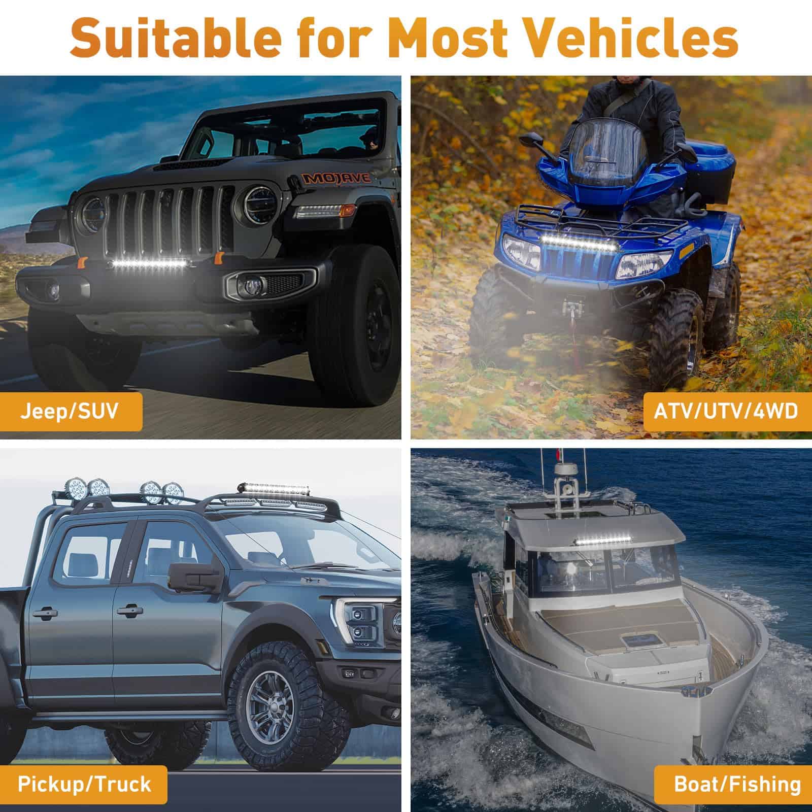 Barra de luz LED TALMYT de 13 pulgadas, Barra de luz - Imagen 8