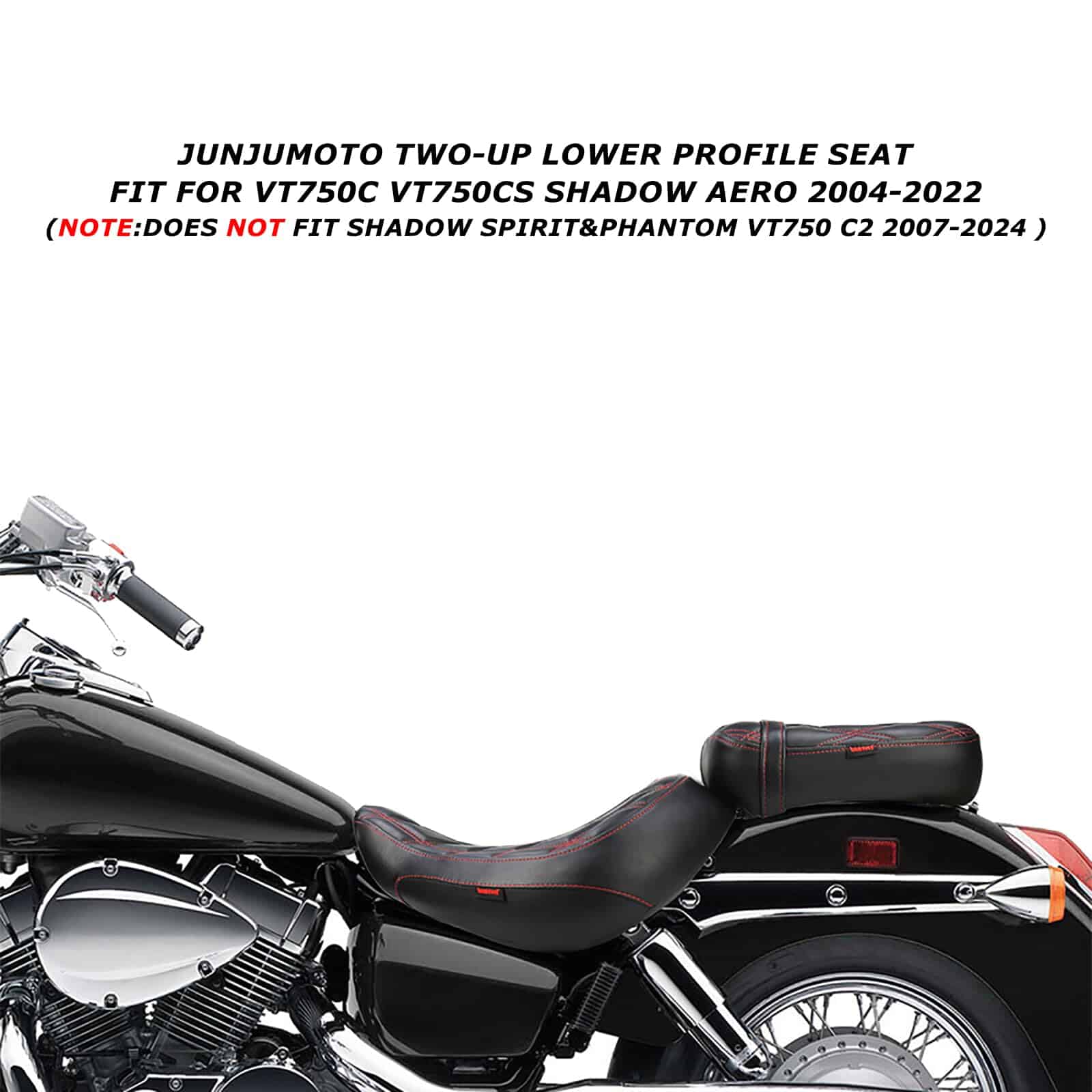 Asiento de motocicleta para pasajero delantero de perfil - Imagen 3