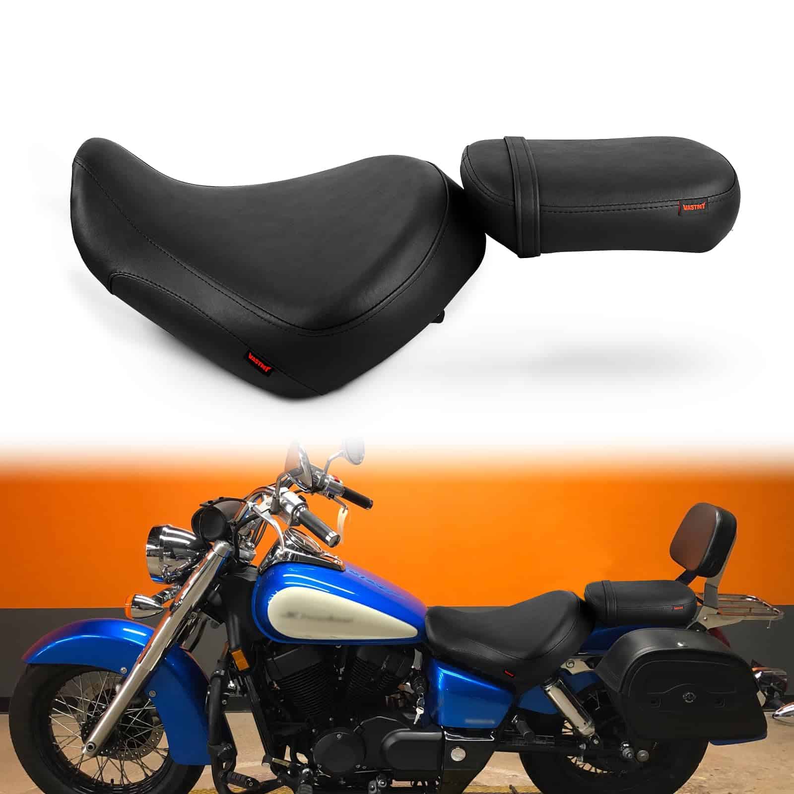Asiento de Motocicleta de Perfil Bajo para Dos Pasajeros