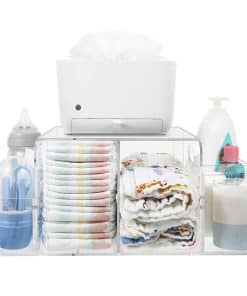 Organizador de pañales de acrílico NANYEZH, organizador de