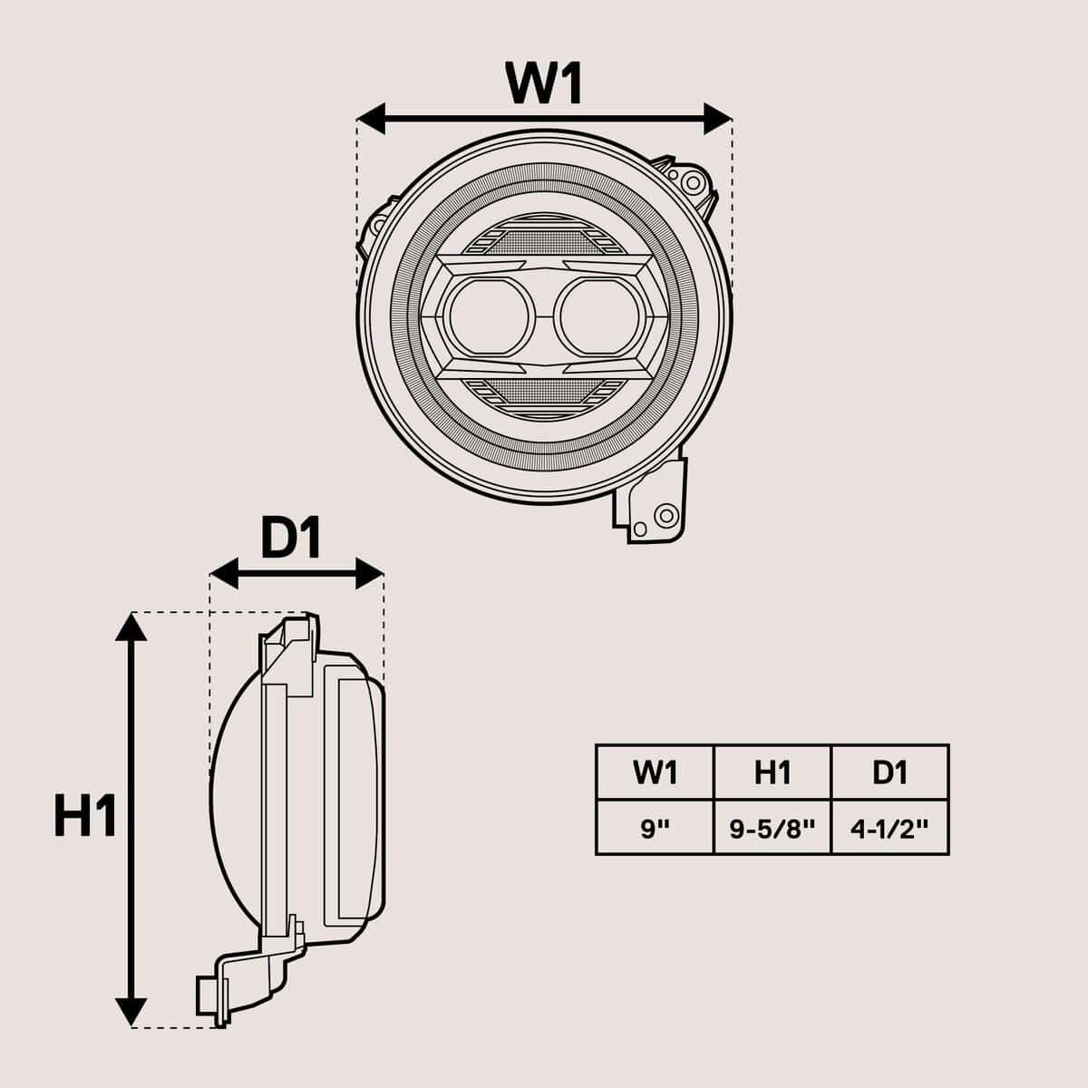 Faro delantero redondo LED de 9 pulgadas TRUE MODS para - Imagen 8