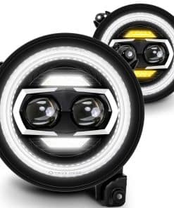 Faro delantero redondo LED de 9 pulgadas TRUE MODS para